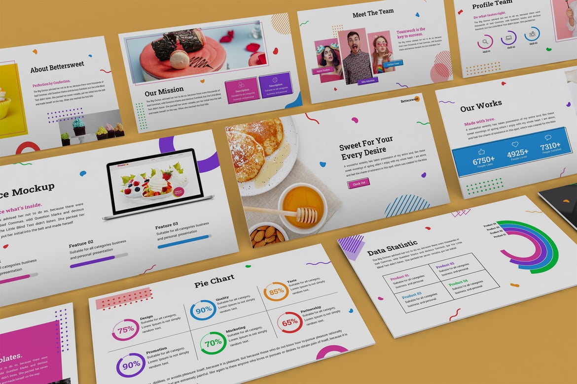 Template Powerpoint Bettersweet - Kreatif dan Berwarna
