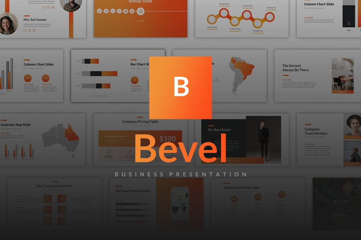 Template Presentasi Bisnis Bevel - PowerPoint yang Memikat