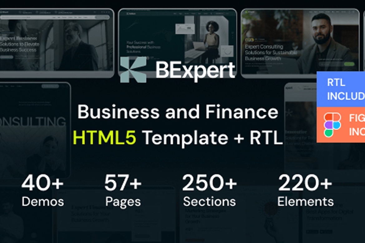 BExpert - Template Website Serbaguna untuk Bisnis, Keuangan & Agensi