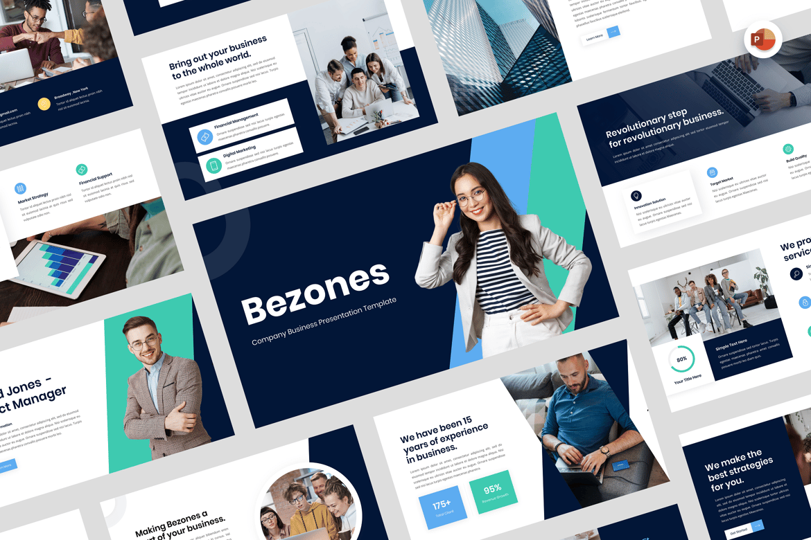 Template PowerPoint Bisnis Bezones yang Menarik dan Profesional
