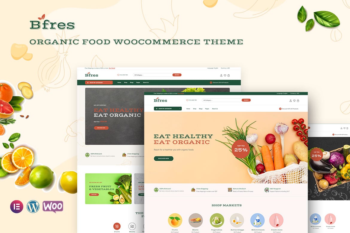 Bfres - Tema WordPress Organik Terbaik untuk Toko Makanan