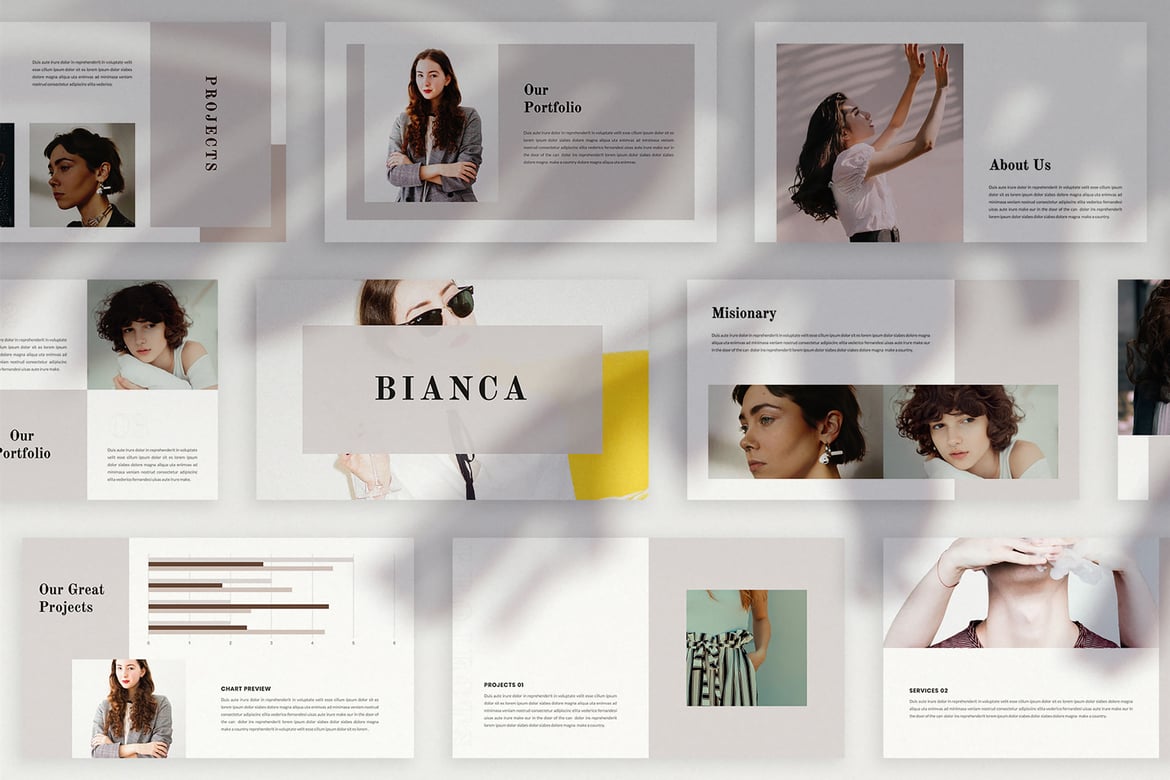 Template PowerPoint Bianca - Presentasi Kreatif dan Unik