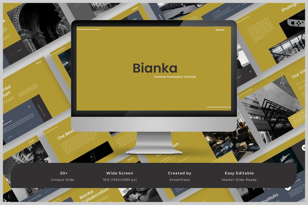 Template Presentasi PowerPoint Bianka yang Elegan dan Profesional