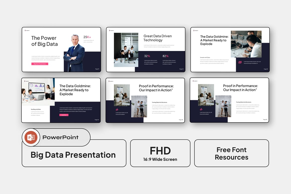 Template Powerpoint Analisis Big Data yang Menarik dan Profesional