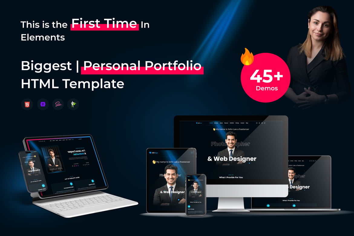 Template Website Portofolio Pribadi Terbesar dan Modern