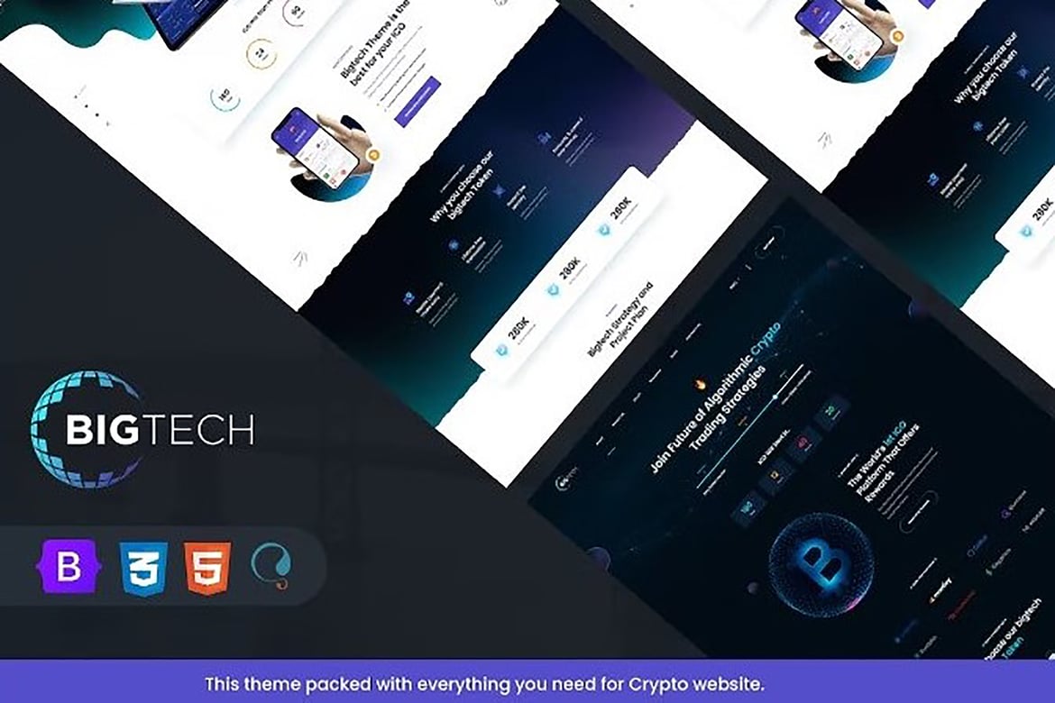 Bigtech - Template Website ICO & Crypto Landing Responsive dengan React Next.js
