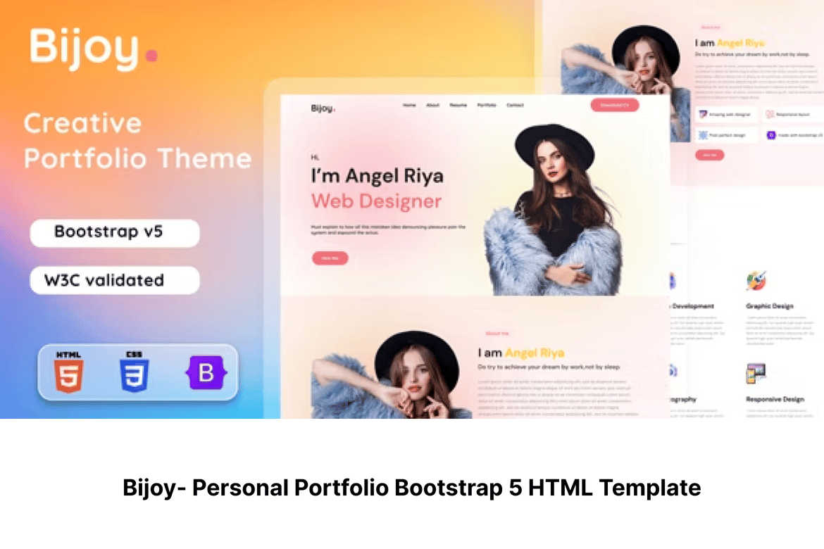 Bijoy - Template Website Portofolio Pribadi Modern dengan Bootstrap5