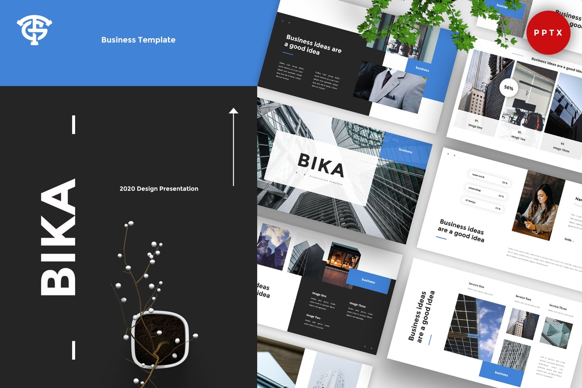 Template Presentasi PowerPoint Bika Business yang Kreatif dan Menarik