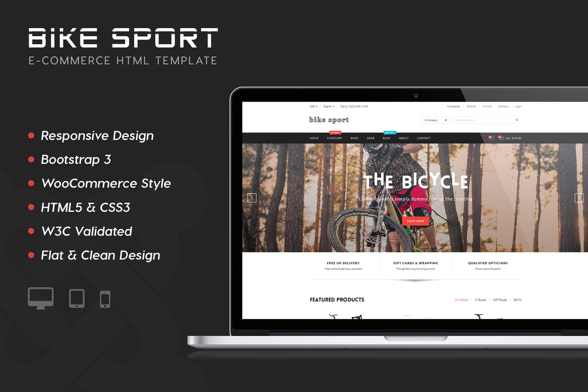 Template Web Toko Sepeda - Desain Elegan untuk Penjualan Online