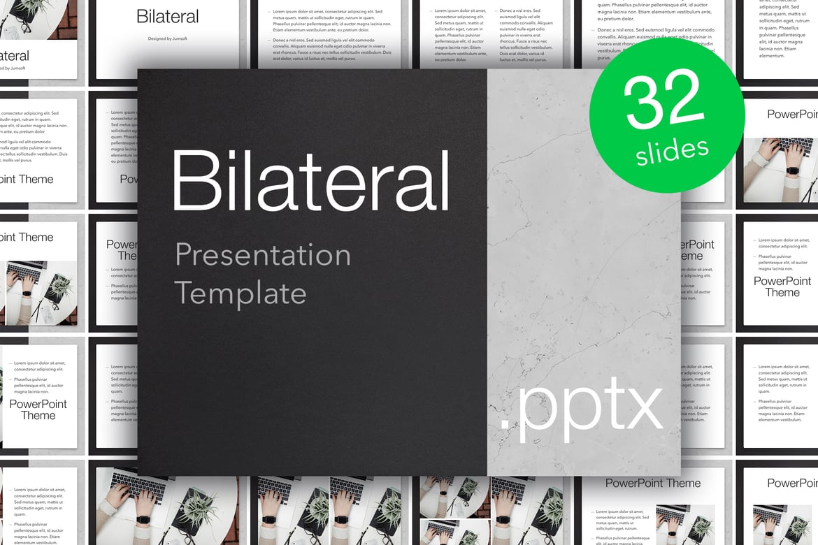 Template PowerPoint Bilateral yang Profesional dan Modern