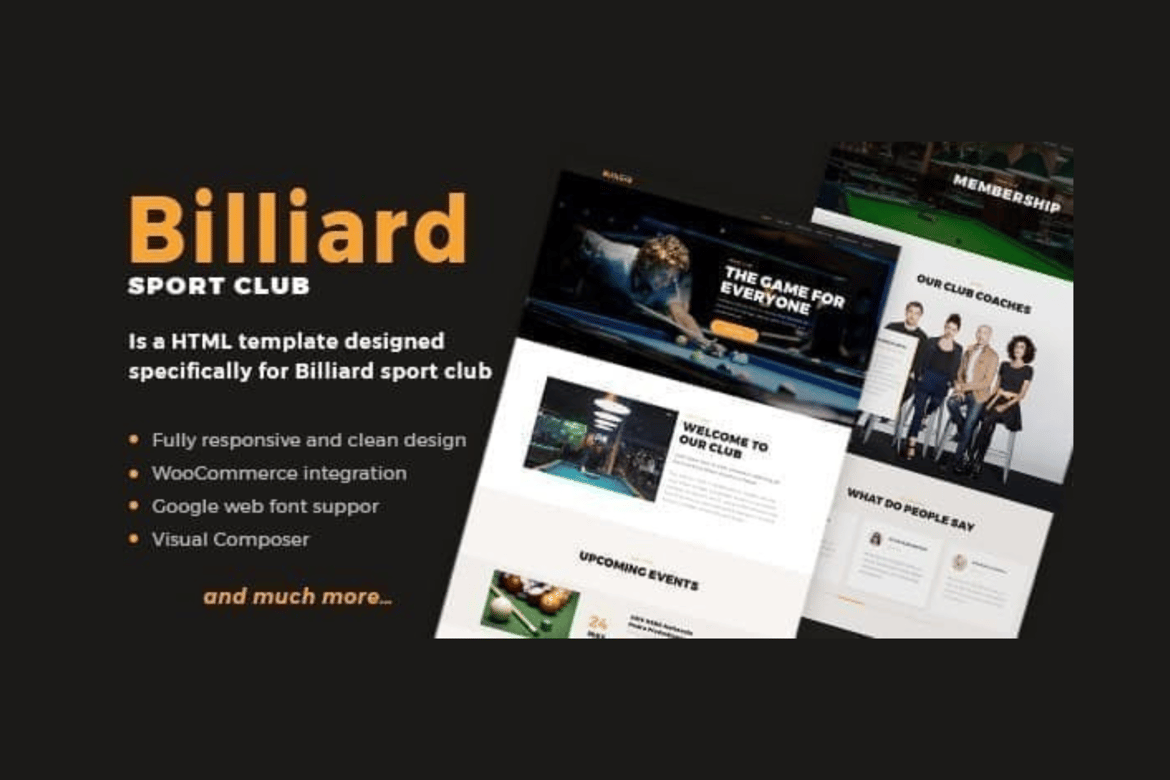 Tema WordPress Billiard: Solusi Kreatif untuk Klub Olahraga Anda