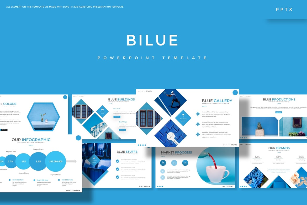 Bilue - Template Presentasi PowerPoint yang Menarik