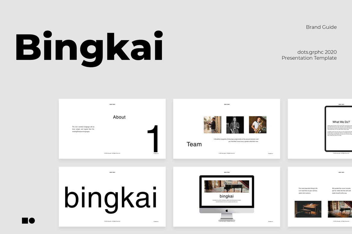 Template PowerPoint Bingkai - Presentasi Modern dan Elegan