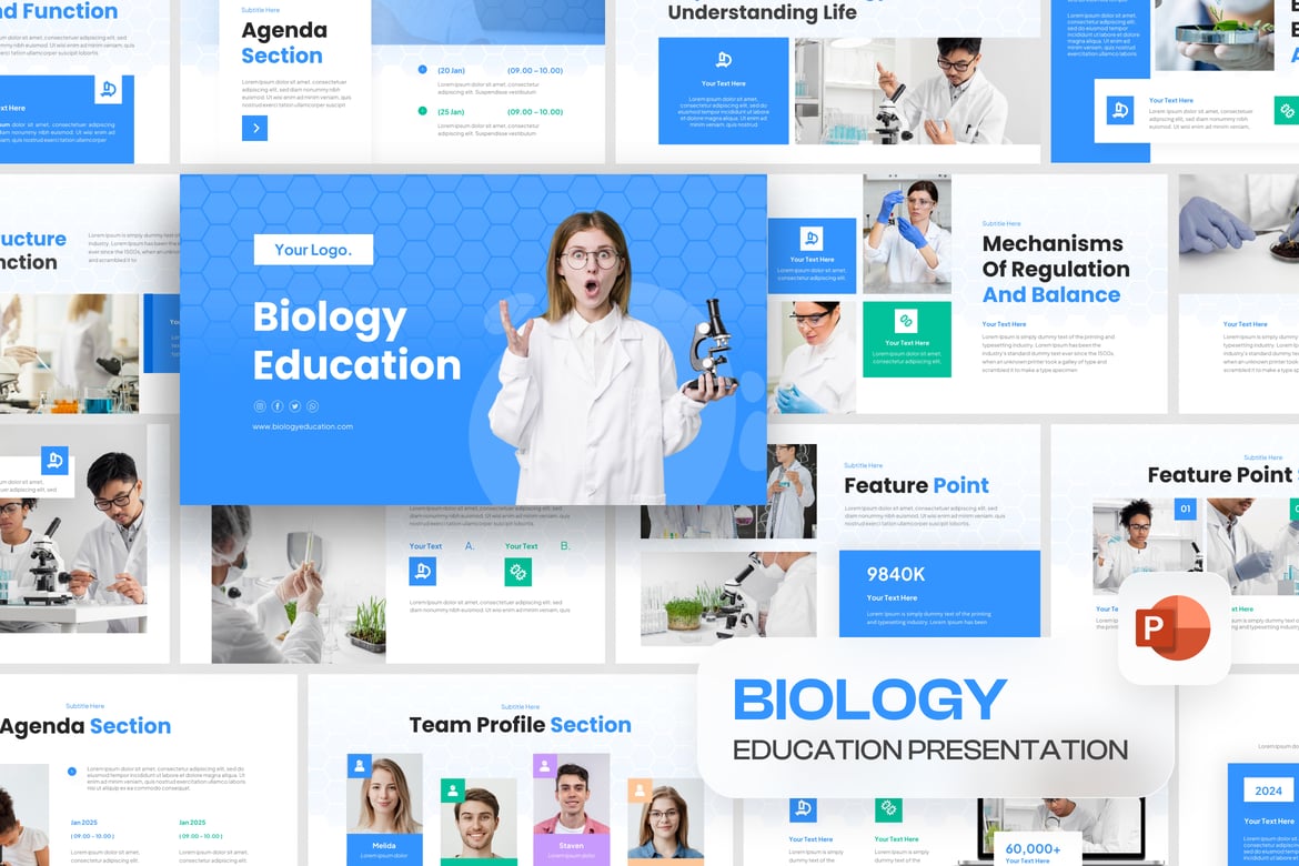 Template Presentasi Biologi yang Modern dan Menarik