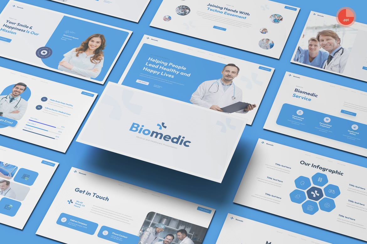 Template Presentasi Kesehatan Biomedic - PowerPoint Profesional