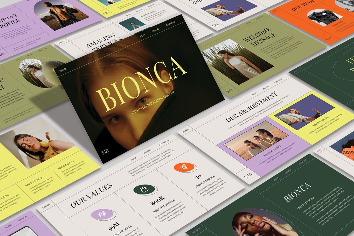 Template Powerpoint Bionca yang Menarik dan Profesional
