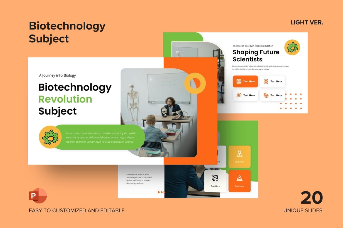 Template Presentasi PowerPoint Bioteknologi yang Menarik dan Profesional