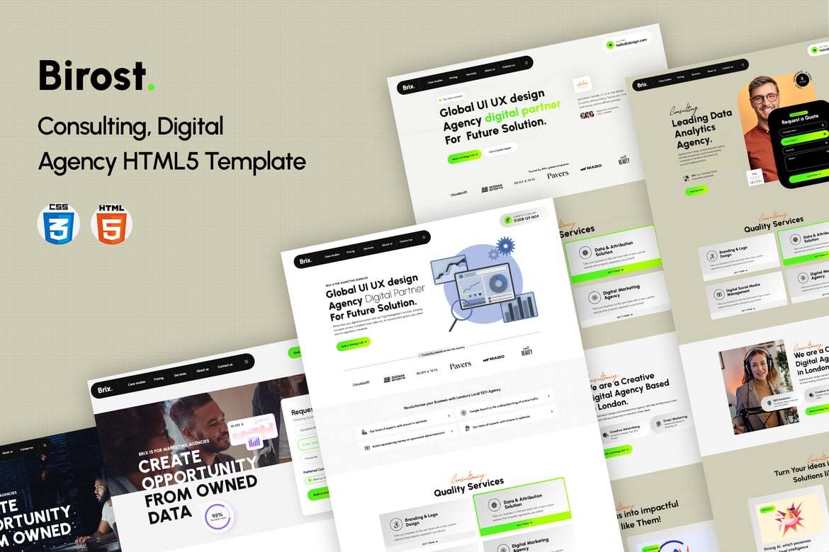Birost - Template Website HTML5 untuk Konsultasi dan Agensi Digital yang Modern