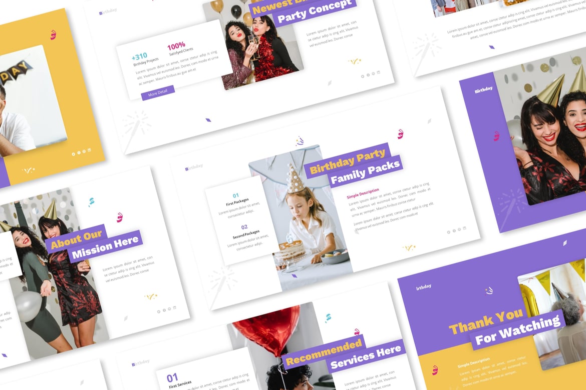 Template Presentasi PowerPoint Ulang Tahun yang Menarik