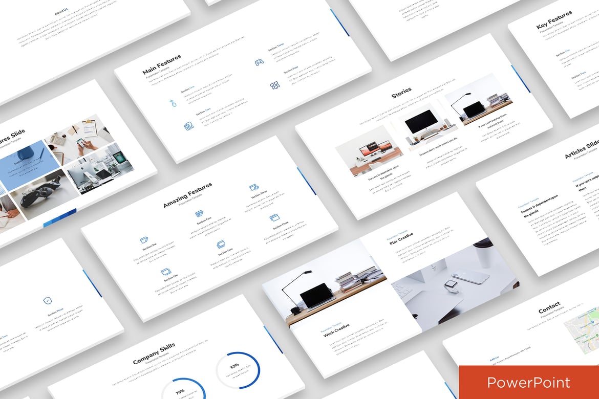Template PowerPoint Bisnis Profesional untuk Presentasi Sukses