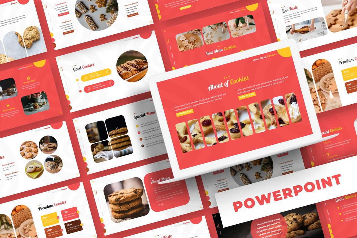 Template PowerPoint Biscotti - Solusi Presentasi Menarik dan Profesional