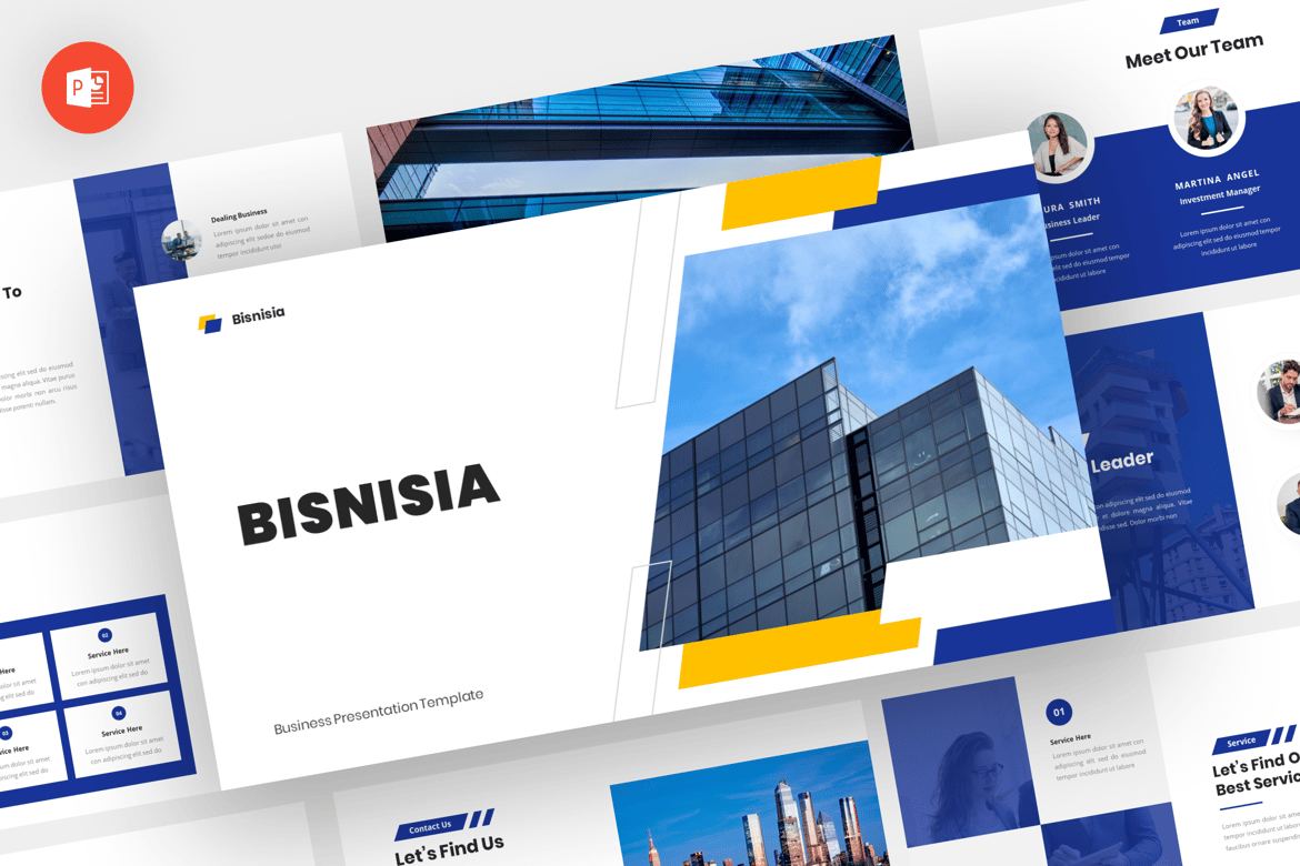 Template Presentasi Bisnisia - Template Powerpoint Profesional