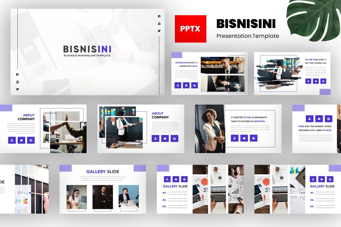 Template Presentasi Bisnis Bisnisini - Powerpoint Profesional dan Modern