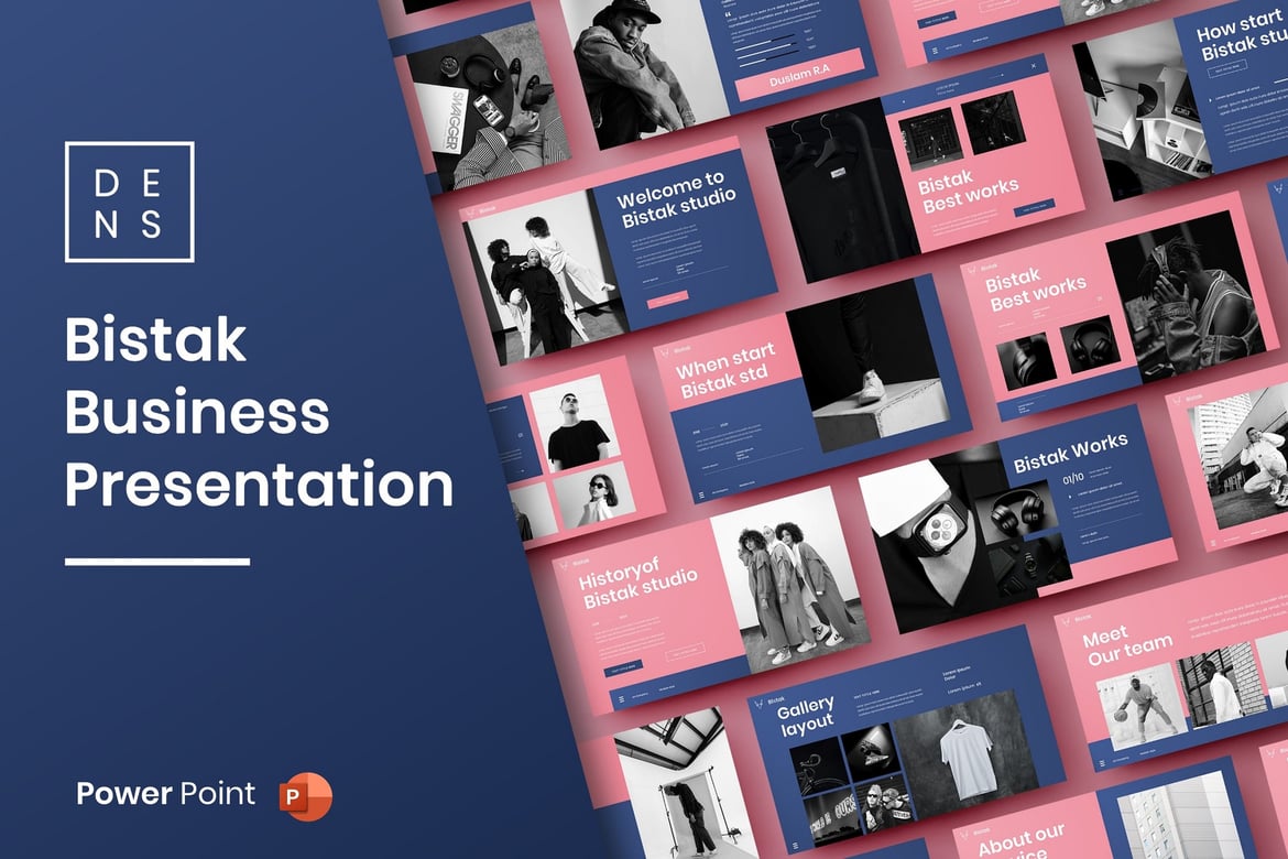 Bistak – Template PowerPoint Bisnis Modern