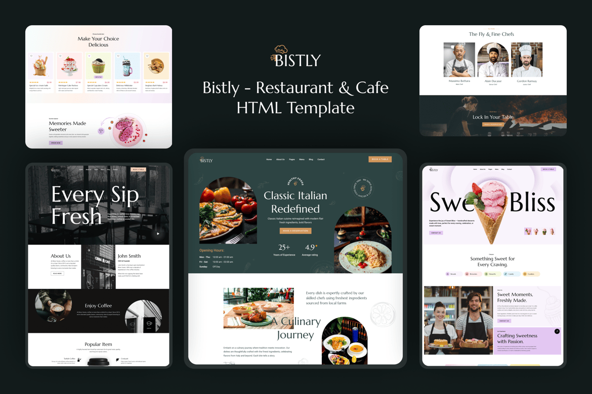 Bistly - Template Website Restoran dan Kafe yang Modern