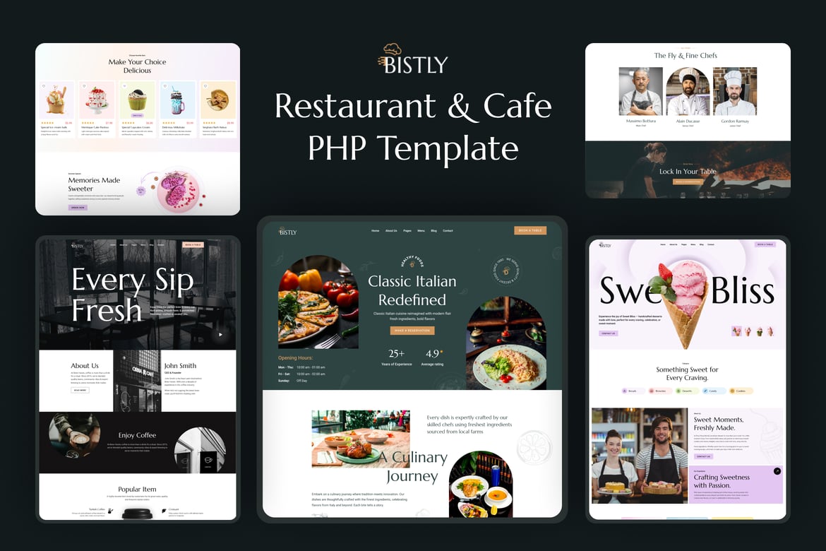 Bistly - Template Website Restoran & Kafe Modern dan Responsif