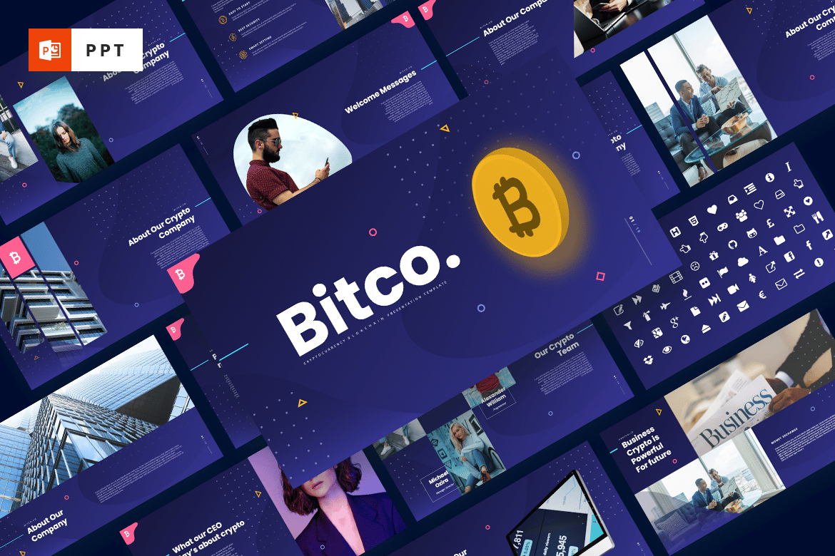 Template Powerpoint Bitco - Desain Modern untuk Presentasi Cryptocurrency