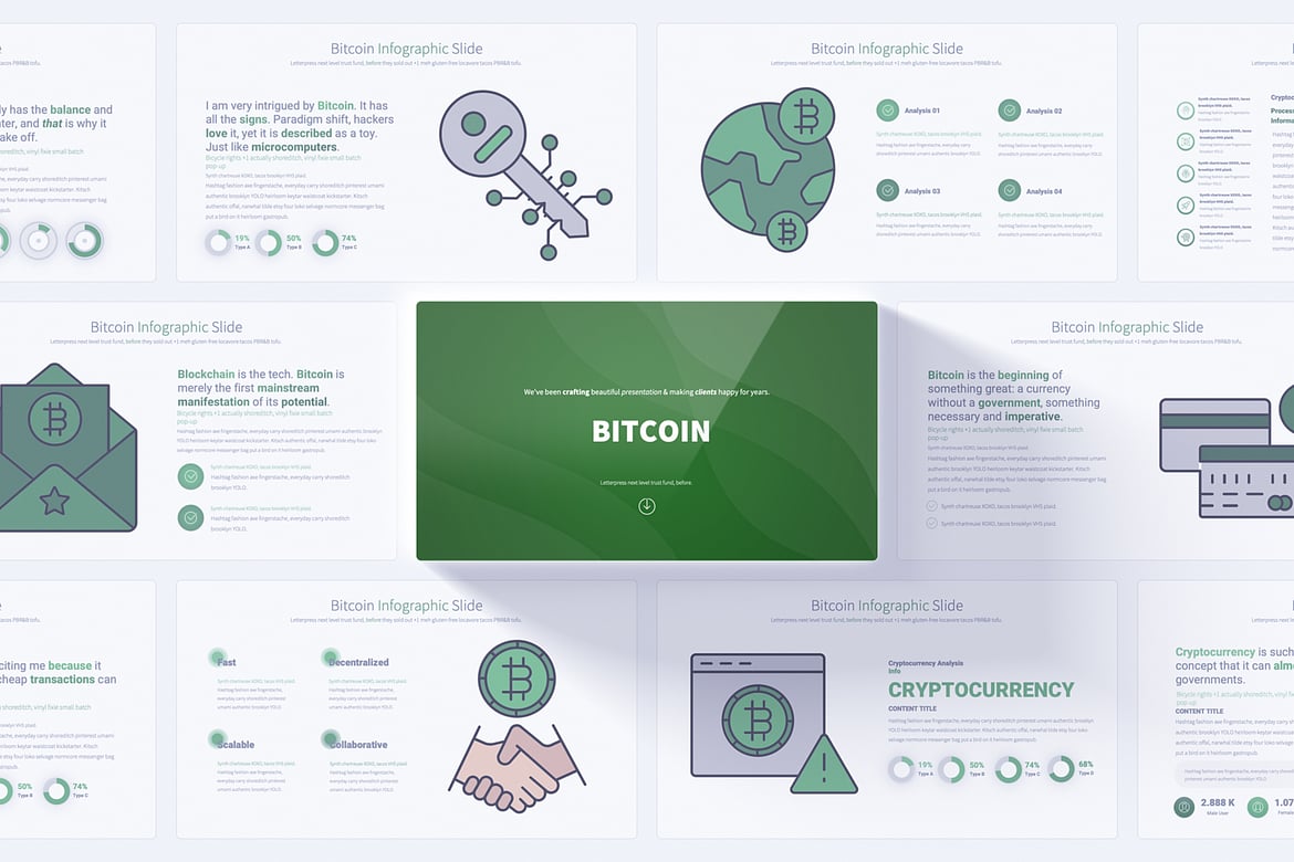 Template PowerPoint Bitcoin yang Menarik dan Informatif