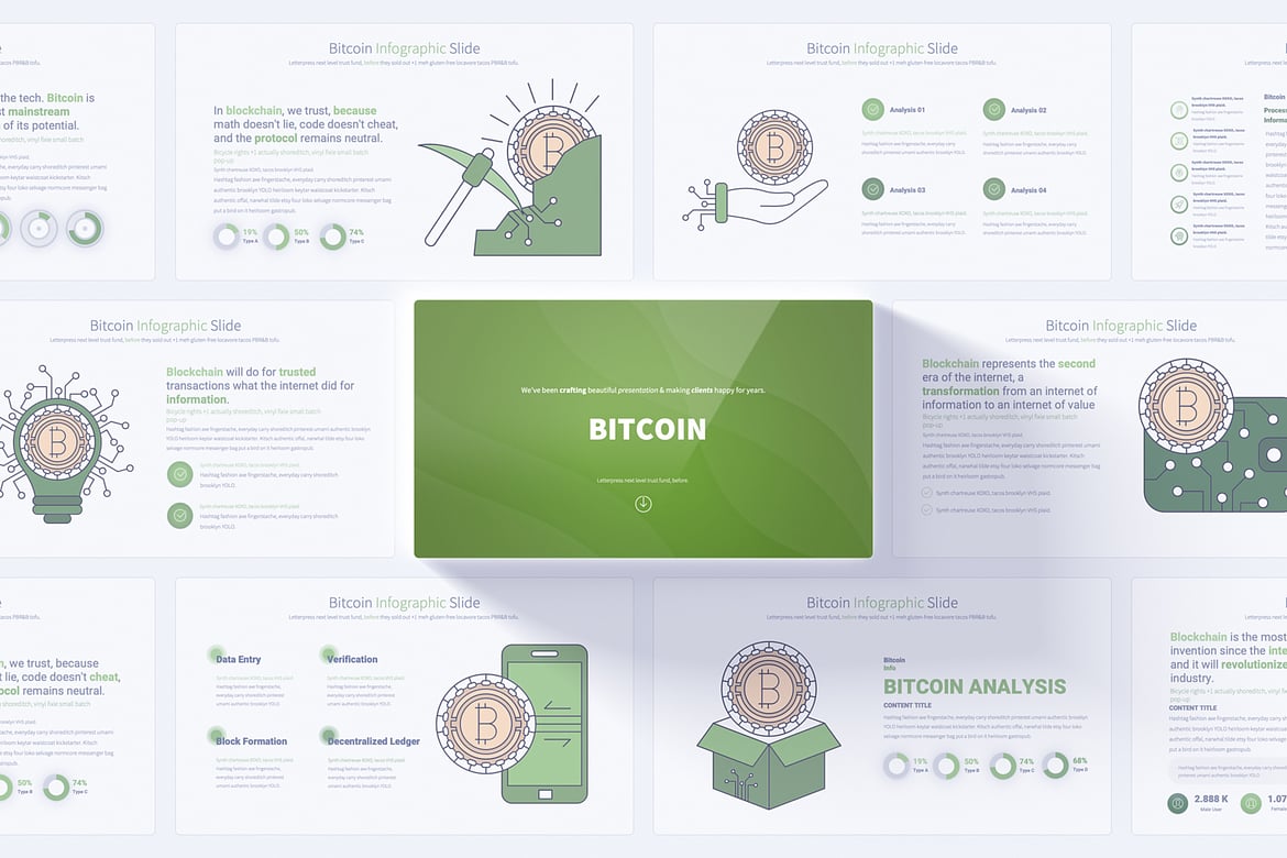 Template Presentasi PowerPoint Bitcoin yang Menarik dan Informatif