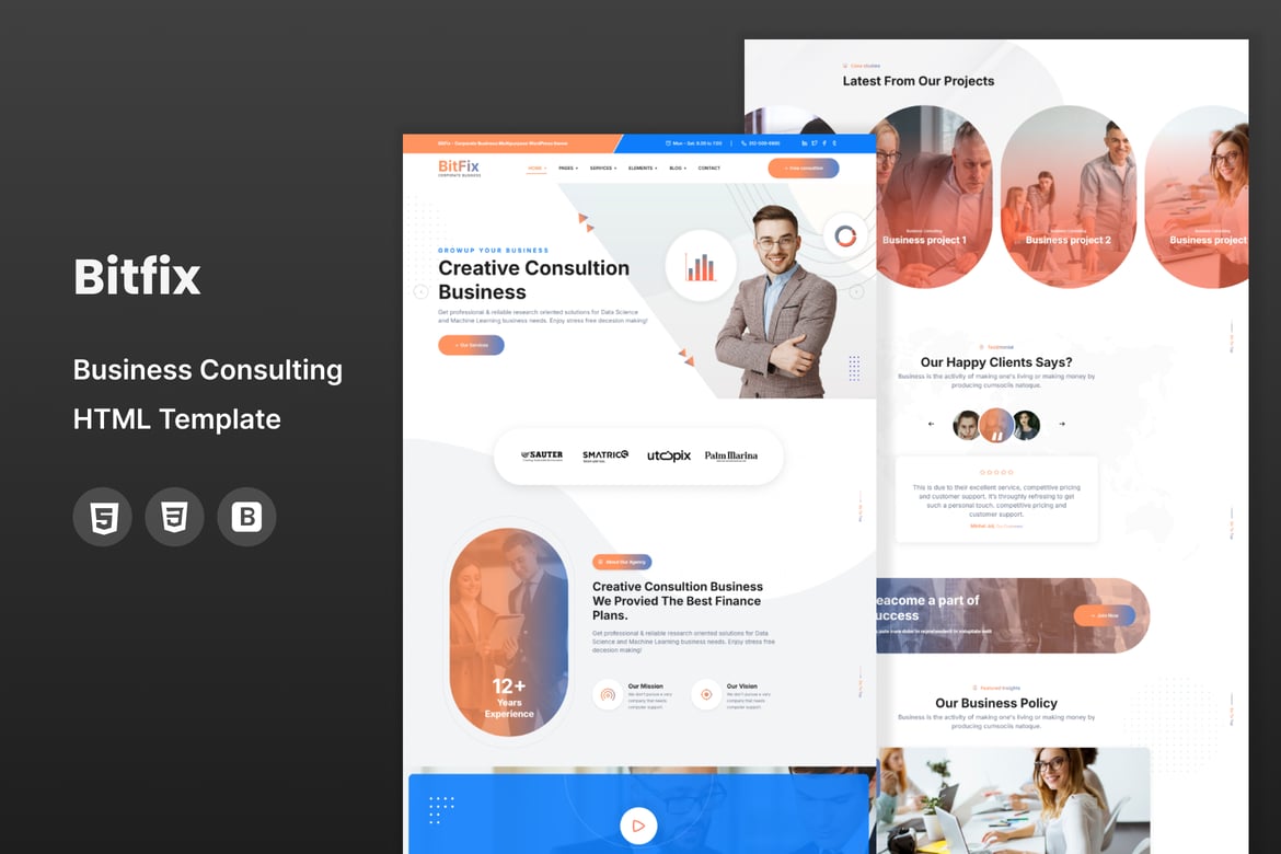 Bitfix - Template Website Konsultasi Bisnis Modern
