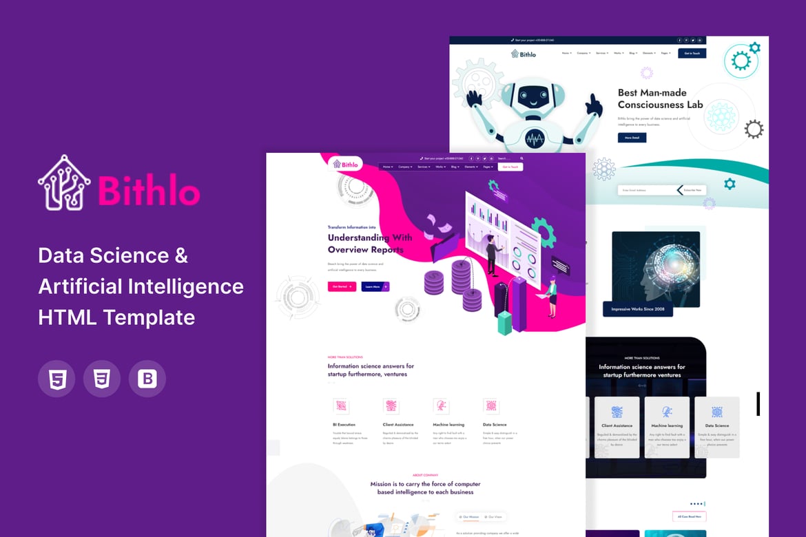 Template Website Bithlo: Solusi Cerdas untuk Data Science dan Kecerdasan Buatan