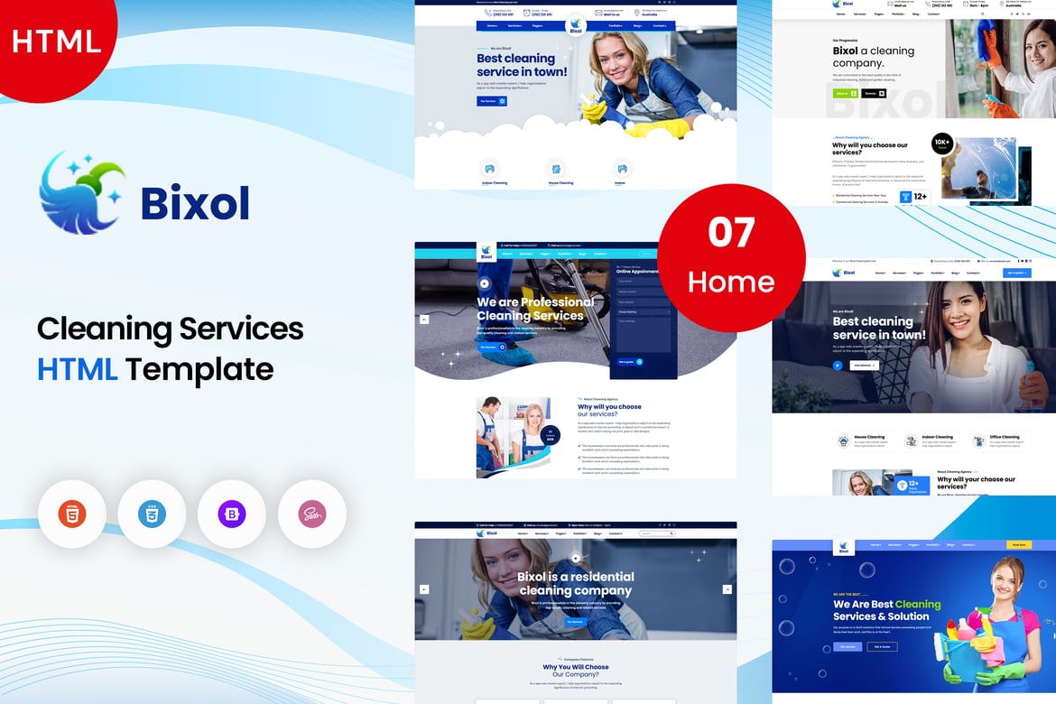Template Website Bixol - Solusi Cerdas untuk Layanan Kebersihan Anda