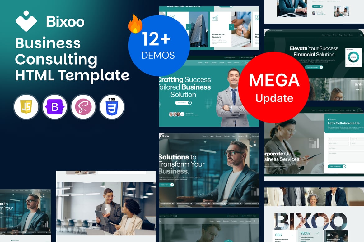 Bixoo - Template Website Konsultasi Bisnis yang Modern dan Profesional