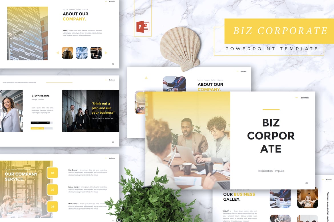 Template PowerPoint Bisnis BIZ - Solusi Presentasi Korporat Anda
