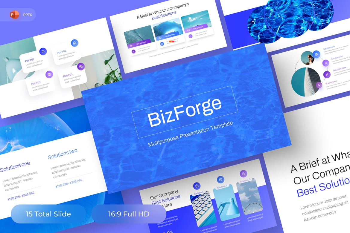 Biz Forge - Template PowerPoint Serbaguna yang Menarik