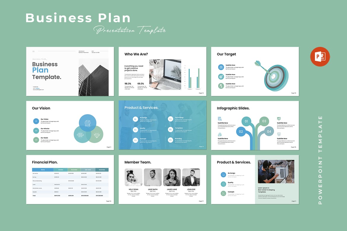 Template Presentasi Biz Plan - PowerPoint Profesional