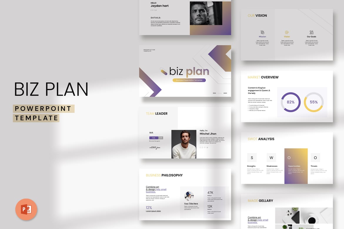 Template PowerPoint Rencana Bisnis yang Profesional dan Menarik