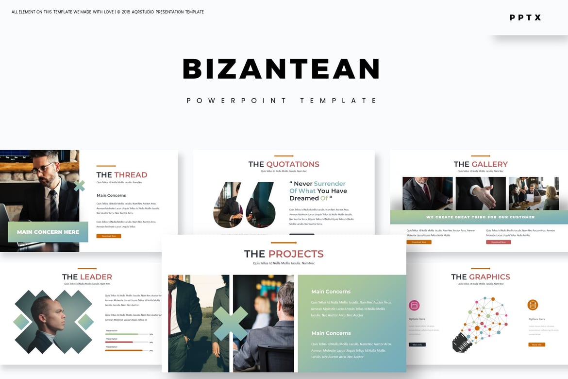 Template Powerpoint Bizantean - Solusi Presentasi Menarik Anda