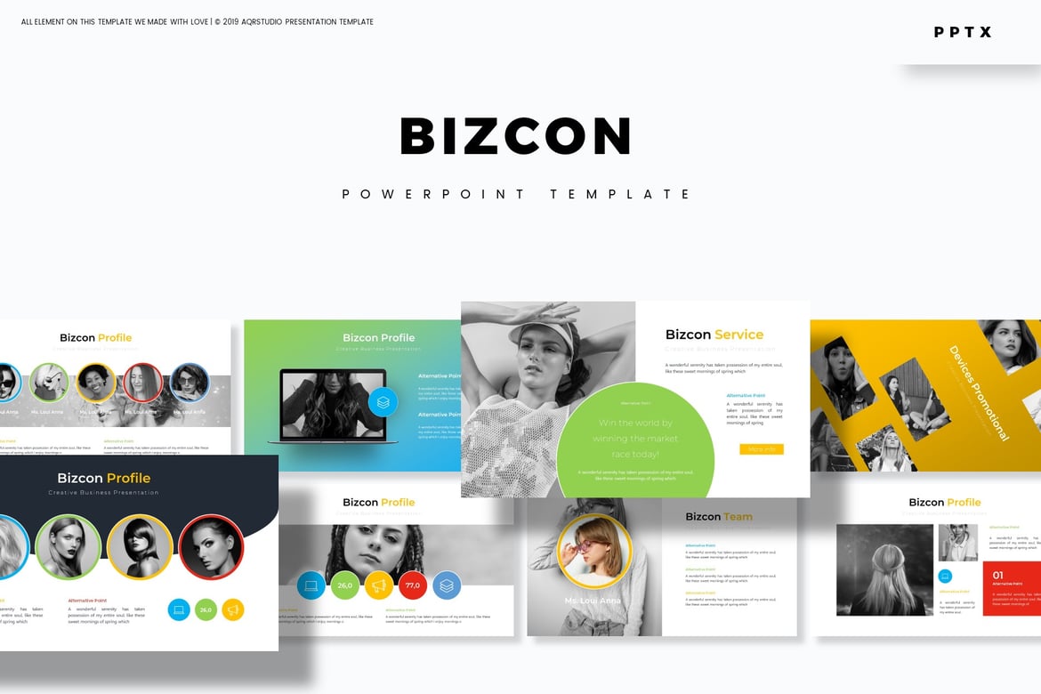 Template Powerpoint Bizcon - Solusi Presentasi Profesional