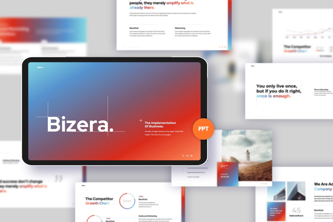 Template PowerPoint Bizera: Presentasi Profesional untuk Semua Kebutuhan Anda
