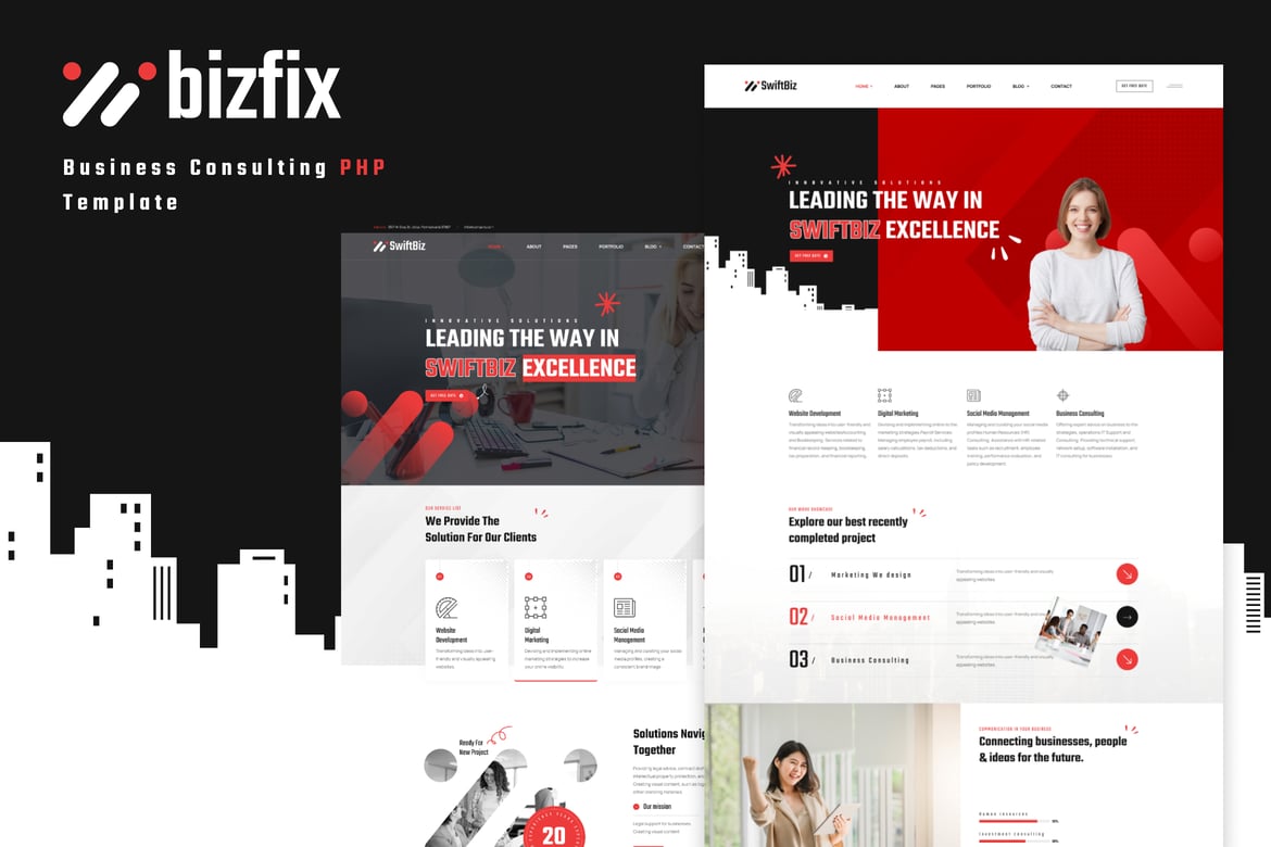 Bizfix - Template Website PHP untuk Agensi Bisnis dan Korporat