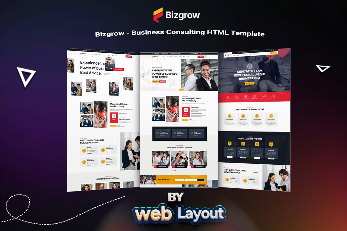 Bizgrow - Template Website Konsultasi Bisnis Modern