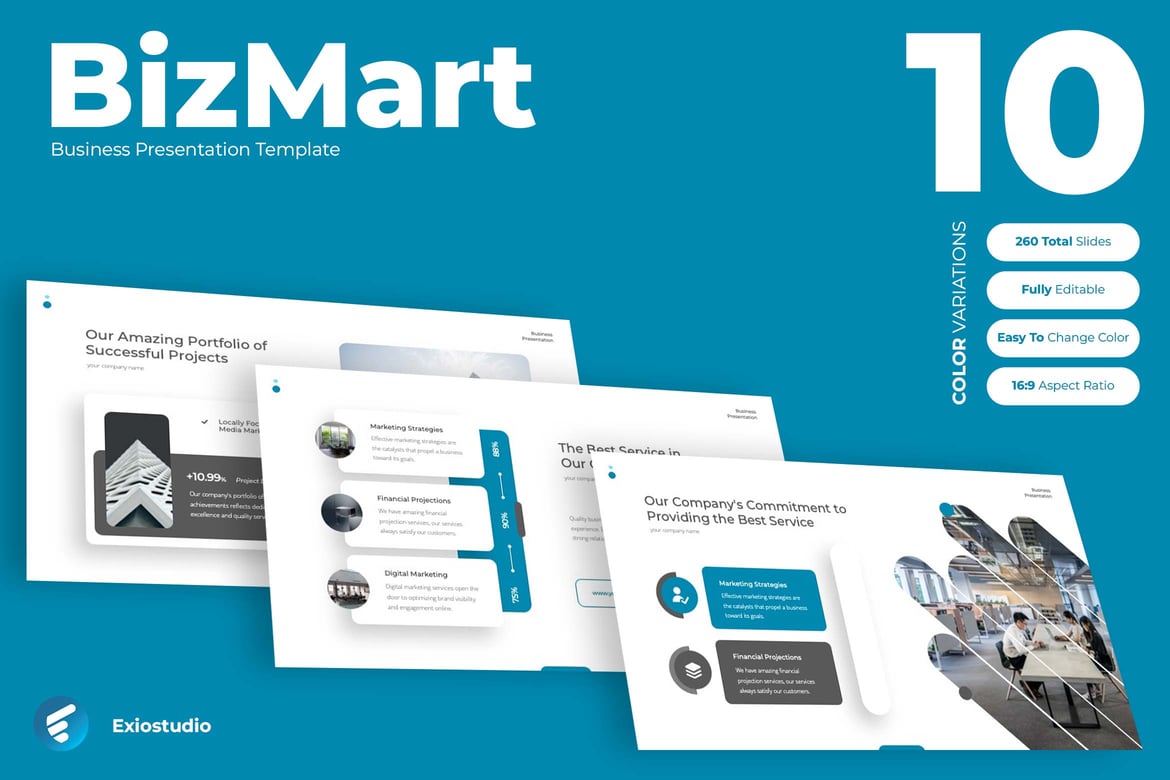 Template PowerPoint BizMart - Solusi Presentasi Bisnis Profesional