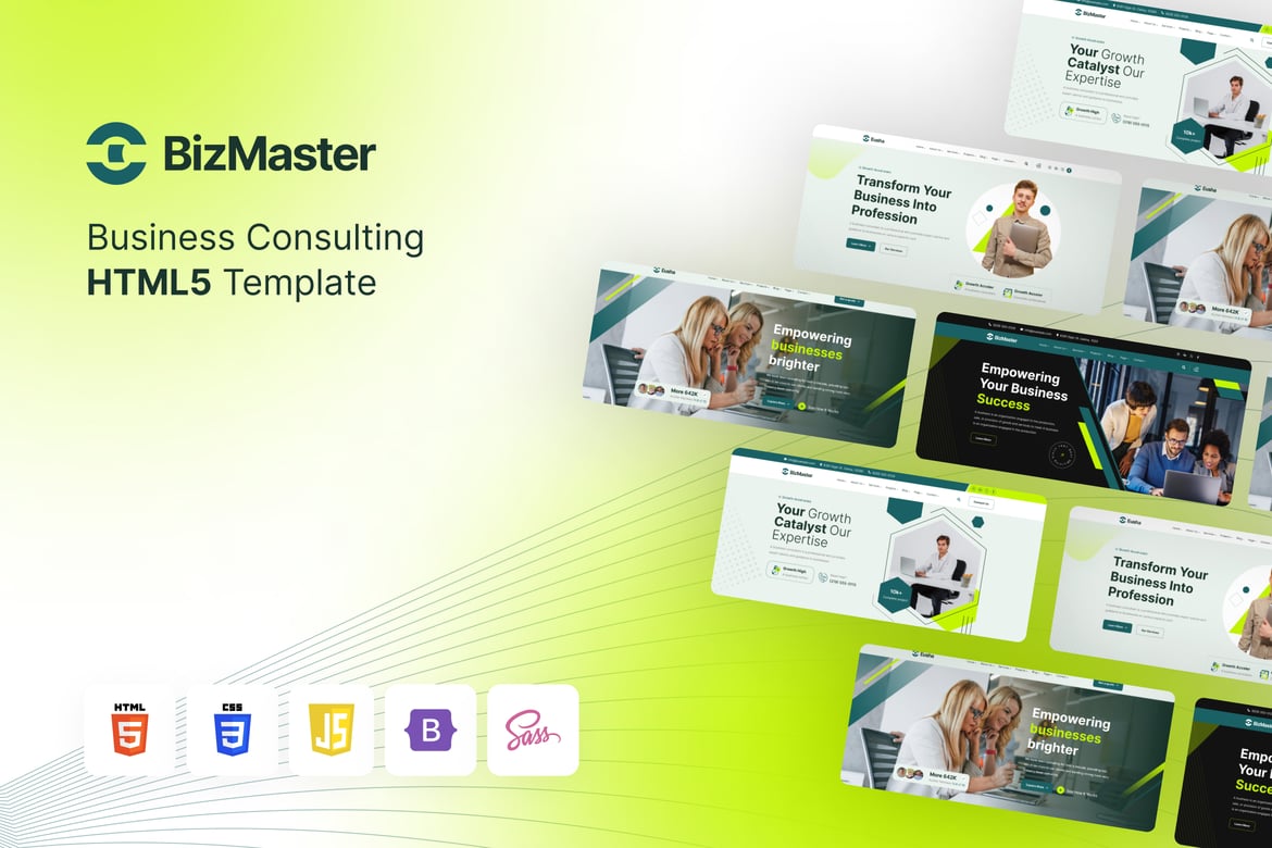 BizMaster - Template Website Konsultasi Profesional