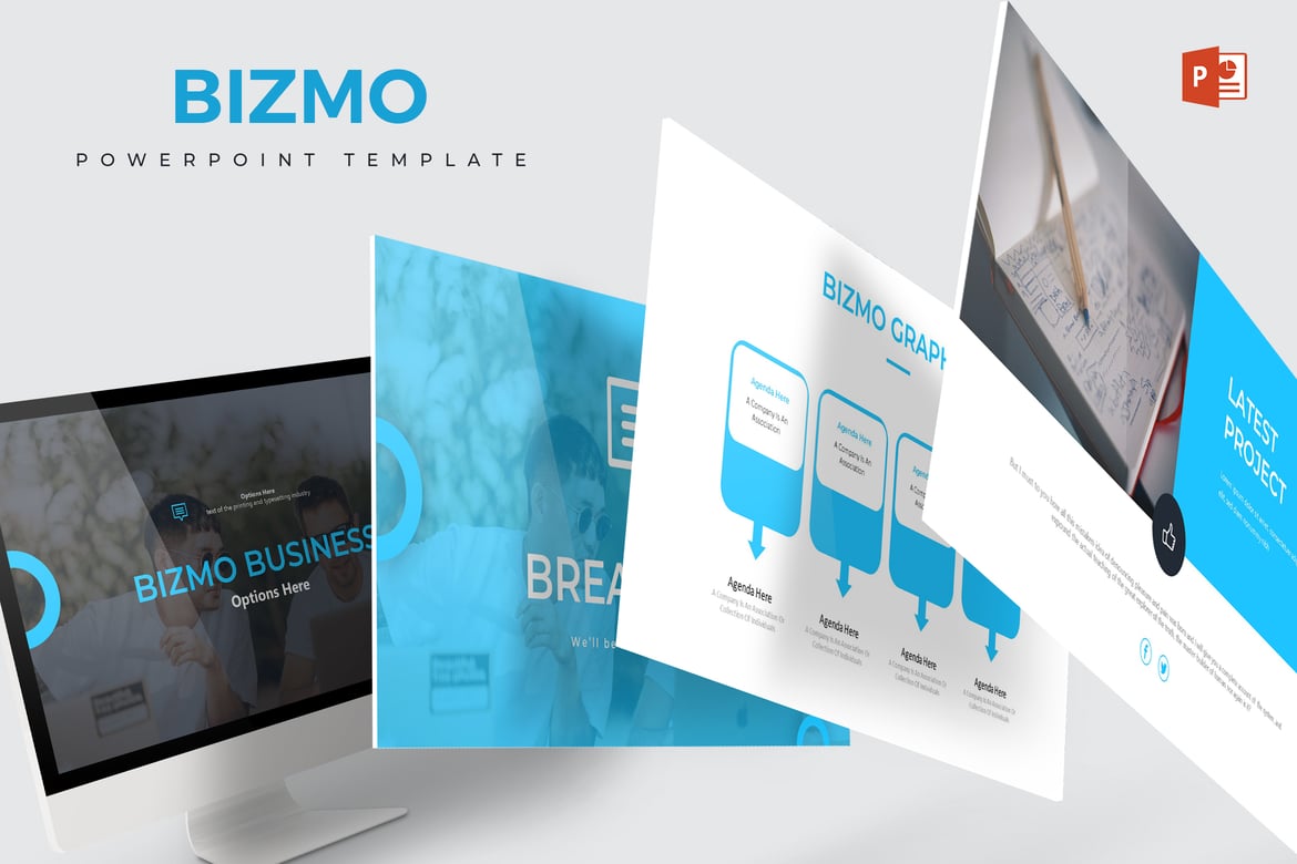 Template PowerPoint Bizmo - Solusi Presentasi Profesional