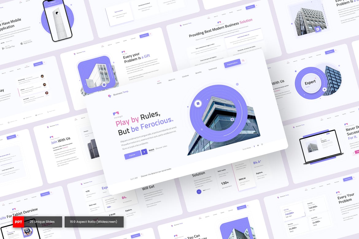 Template PowerPoint Bizniz - Solusi Kreatif untuk Presentasi Bisnis Anda